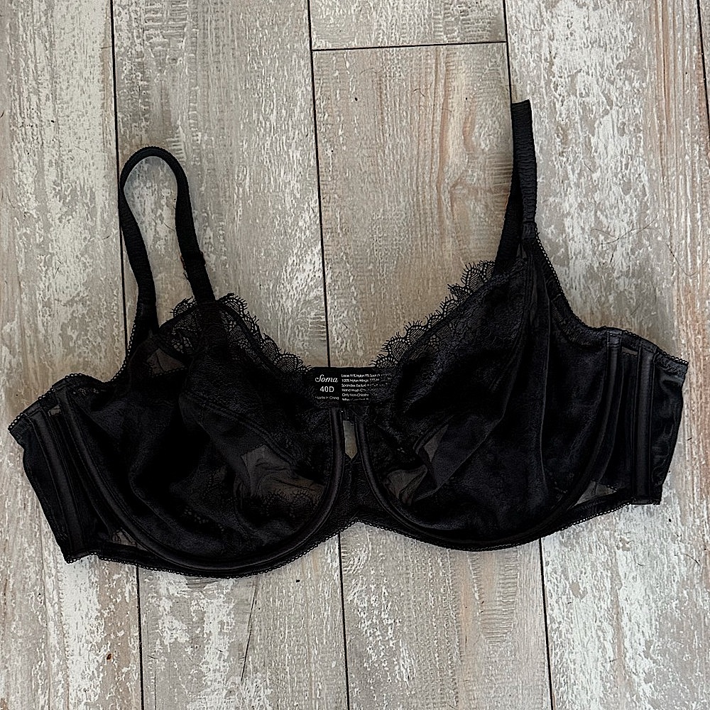 Soma Black Lace Underwire Bra